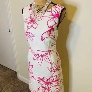 Summer dress pink and tan